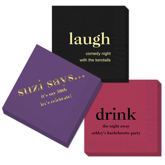 Design Your Own Big Word Napkins